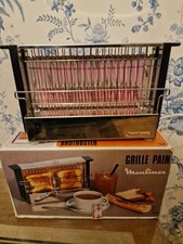Moulinex Grille-pain inox vintage noir Design ouvert Jusqu’à 4 tranches de pa...