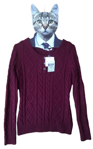 Superbe pull à - pull, (laine)