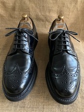 Chaussures derby homme Church's NABURN en cuir noir bout d'aile pointure UK 1...