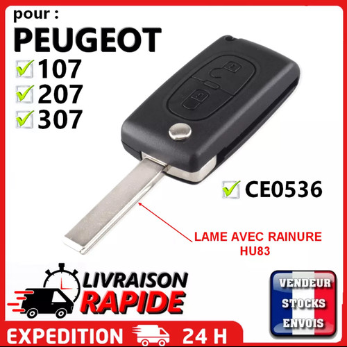 Clé pliable pour peugeot 207 - peugeot,
