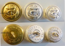 3 Boutons MILITAIRES/MARINE  