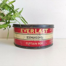 1930 Vintage Everlast Grandissant Rideau Rod Aigle Graphiques Botte Boite Litho