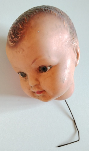 Old celluloid baby - baby, head