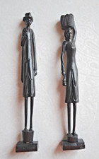 Couple de statuettes en bois