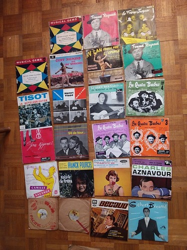 Lot disques vinyles 45 - lot,