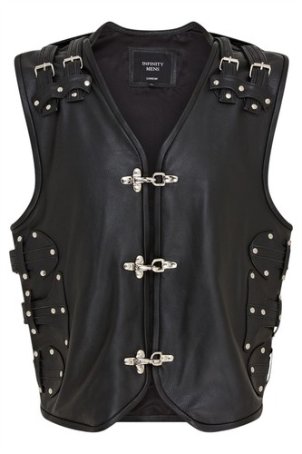 Homme noir cuir - noir, de