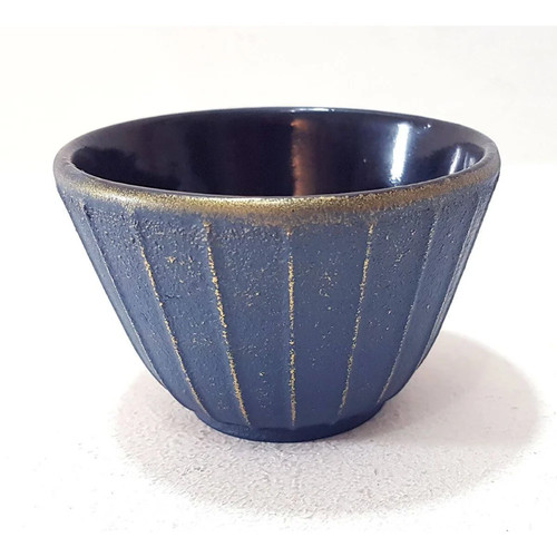 Tasse fonte émaillée bleu - tasse,
