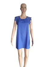 Robe Courte Bleue Électrique