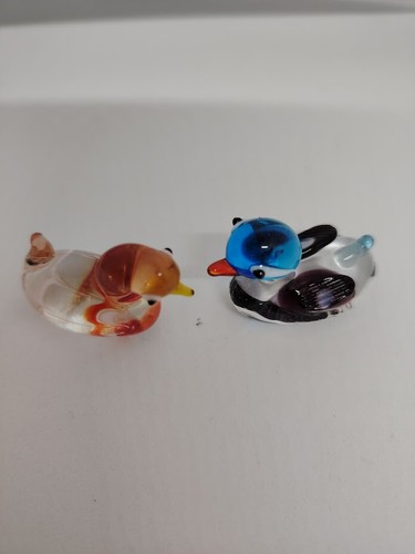 Canards figurines verre - figurines, en