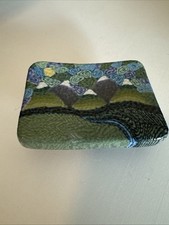 Jane G Peiser Pottery Mountain Landscape Polychrome Scene Soap Or Trinket Dish