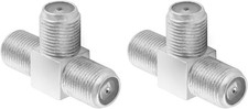2x Sat TV Répartiteur antenne tv coaxial,double prise antenne satellite, argent