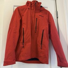 Patagonia Piolet Jacket - Men's Size XS Red Gore-Tex Hooded Zip Rain Hiking Gorp