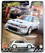 Hot Wheels Premium Boulevard Mazda 323 GTR White 1:64