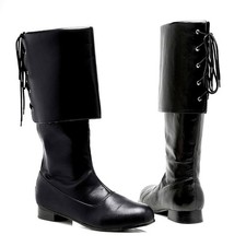 Bottes De Costume De Pirate Pour Hommes Sparrow Noires