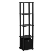 56.9 In. Black Plastic 5-Shelf
