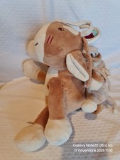 Doudou peluche cheval Pinto Noukie's Kaya et Pinto indien Avec Bébé Sur Dos