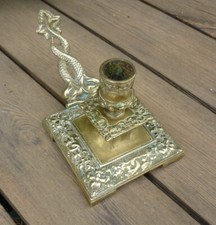 Bougeoir rat de cave en bronze