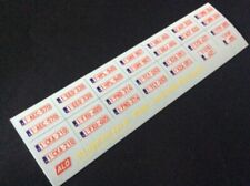2010-PRESENT BELGIAN LICENCE PLATES 1:43 DECALS - FOR 14 CARS