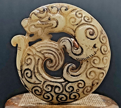 Jade hetian vieux - vieux, dragon