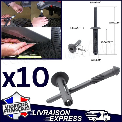 Fixation rivet garniture - 10,