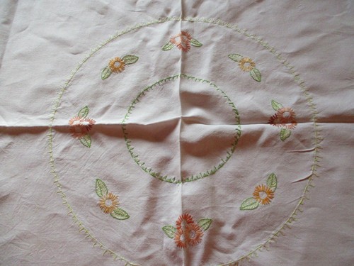 Nappe 321 lin fleurs de - nappe,