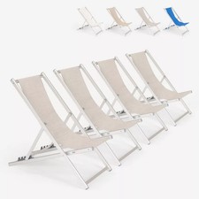 4 chaises de plage pliantes