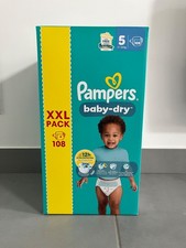 XXL PACK 108 couches Pampers Baby dry Taille 5 (11 à 16 kg) NEUF 