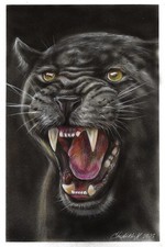 belle panthère noire, tableau