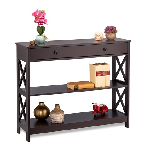 Table console étagères mdf - table,