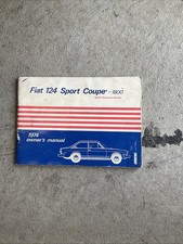 Original vintage 1974 FIAT 124 SPORT COUPE 1800 Owner's Manual