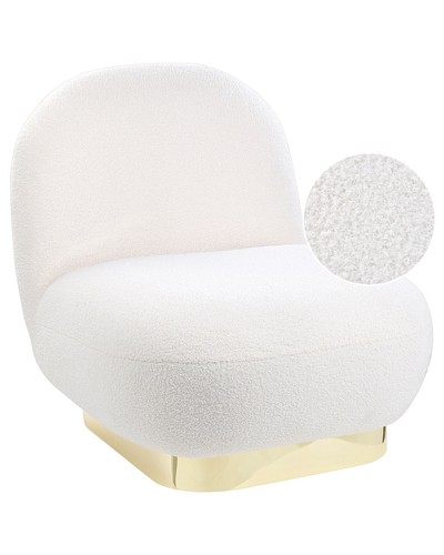 Fauteuil blanc base dorée - à,