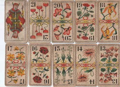 Ancien tarot des fleurs - ancien,