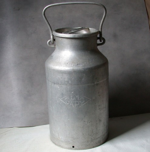 Bidon lait pot aluminium - lait,