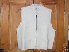 NWOT Corbin Threads Boiled Wool Ivory Sweater Vest-M