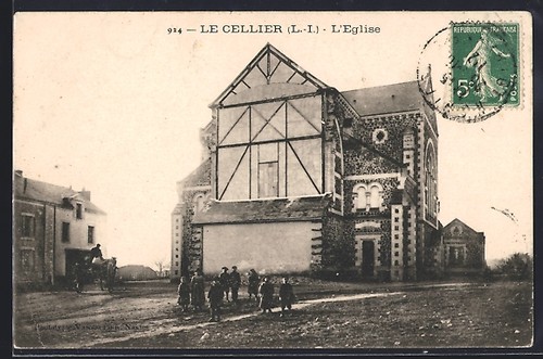 Cpa cellier eglise et - cellier,, l´eglise