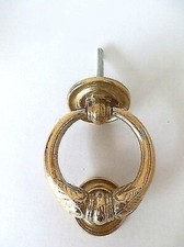 Heurtoir Pour Porte- Laiton Poli Massif À Bague Avec Rosette