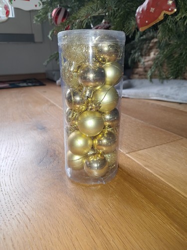 Lot petites boules dorées - lot, 24