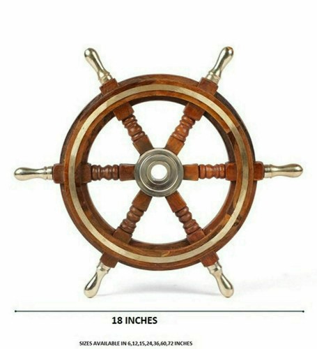 Roue bateau bois - roue,