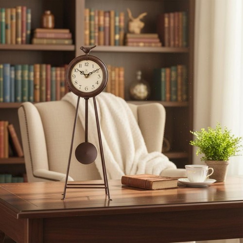 Horloge cheminée vintage - horloge,