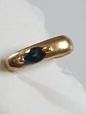 BOUCLE D OREILLE OR ET SAPHIR SEULE ....BELLE QUALITEE ELLE FAIT 0,5 Grs PETITE