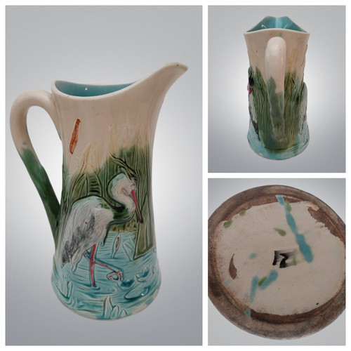 Rare pichet barbotine heron - rare,