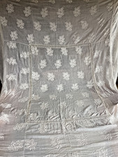 Ancien Couvre-lit Nappe en