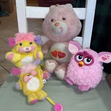 vintage lot 4 Ancienne peluche popples et bisounours Furby Kenner Porte Monnaie