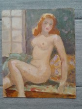 Peinture ancienne femme nue