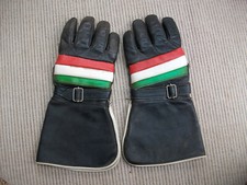 Ancien GANTS MOTO CUIR couleur