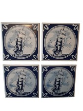 Villeroy & Boch Verre Dessous Set 4x Voilier Bleu Carrelage Design Maritime