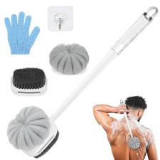 Brosse Dos Douche Long Manche,Brosse de Douche en avec Long Manche,Doux Bross...