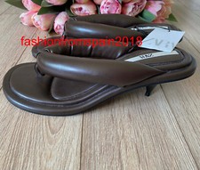 ZARA NEW WOMAN MID-HEEL PADDED HEELED SANDALS  BROWN 35-42 3646/710
