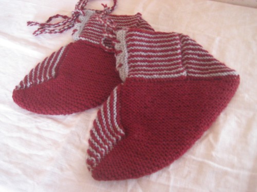 Chausson artisanal tricot - chausson,