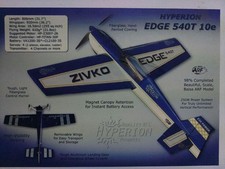 ARF Radio Control Airplane Kit Hyperion EDGE 540T 10e W/BOX F/S FEDEX